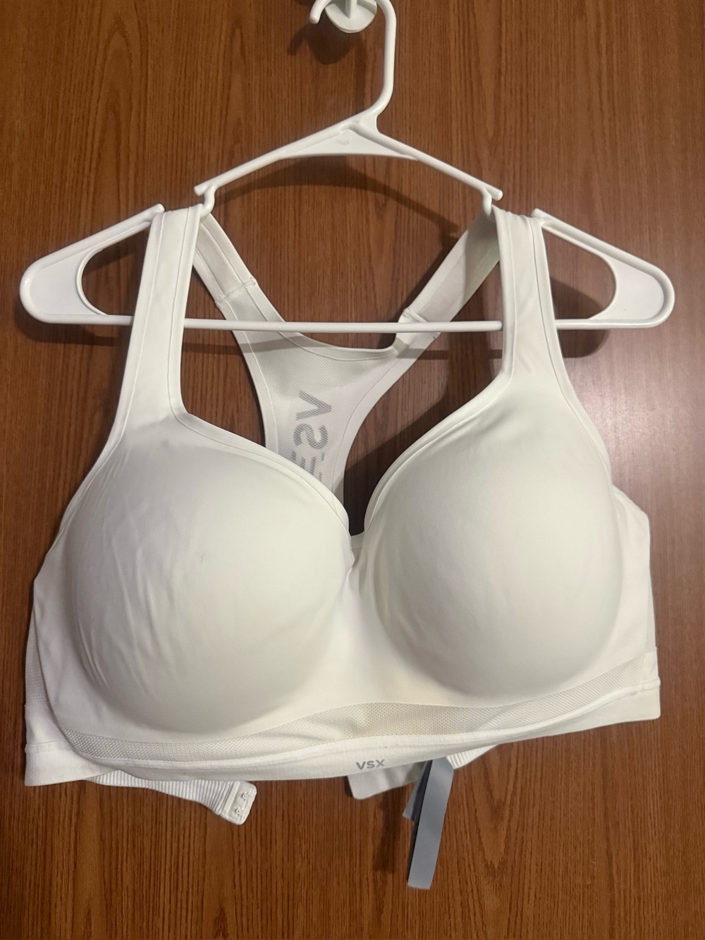 Victoria's Secret White Padded Racerback Sports Bra